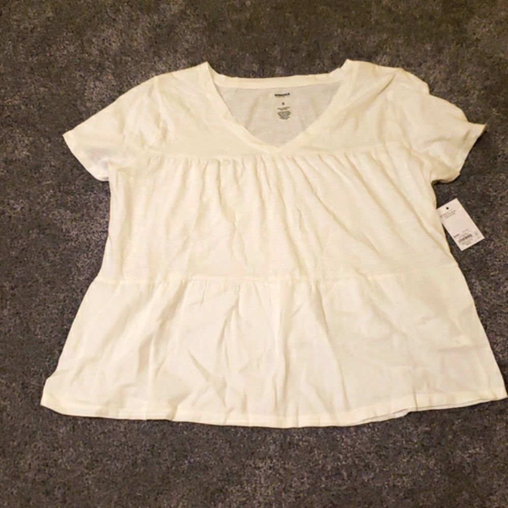 5/$25- White Babydoll Tee